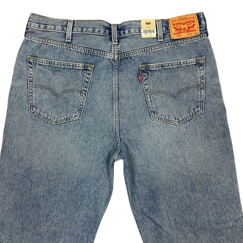 Levi's 550 Relaxed Fit Mens Jeans 40x34 (40x33) Distressed Grunge Retro NEW! - Picture 7 of 14